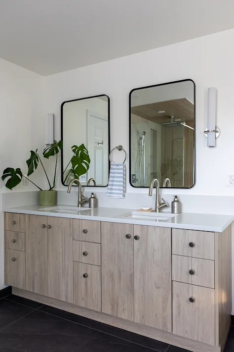 Minimalist Primary and Guest Bath Remodel in Camas, WA